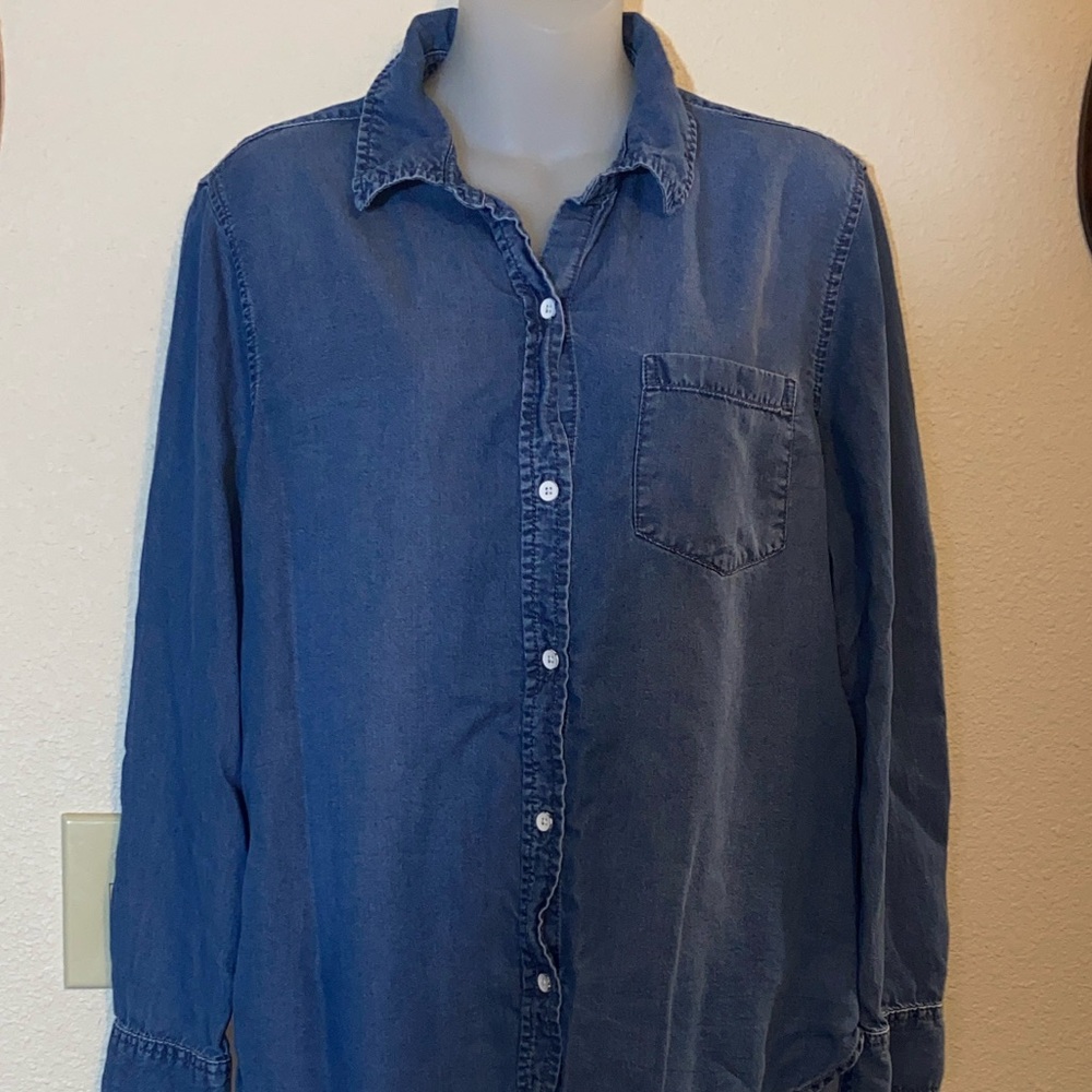 Lola River Blue Denim Top Size L
